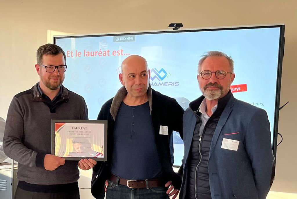 Photo prise lors de la remise de prix sur l'appel à projet 3proteins Challenge Hauts-de-France" lancé par Euralimentaire